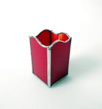 Stained Glass Pencil Holder / Candle Holder, Custom Colors Available
