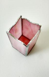 Stained Glass Pencil Holder / Candle Holder, Custom Colors Available