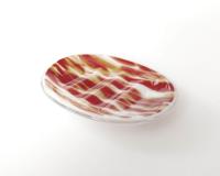 Animal Print Fused Glass Ridged Soap Dish