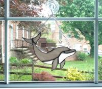 Dolphin Stained Glass Suncatcher