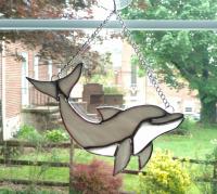 Dolphin Stained Glass Suncatcher