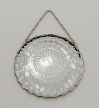 Clear Bubble Glass Vintage Glass Plate Suncatcher