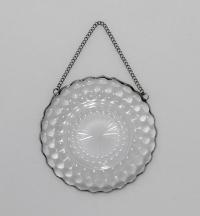 Clear Bubble Glass Vintage Glass Plate Suncatcher