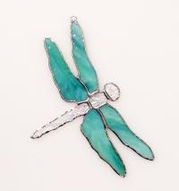 Dragonfly Stained Glass Suncatcher, Custom Colors Available