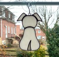 Stained Glass Dog Suncatcher