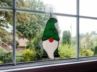 Irish Stained Glass Gnome / Elf Suncatcher