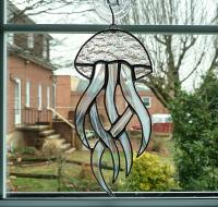 Jellyfish Stained Glass Suncatcher