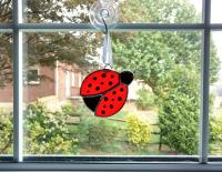 Ladybug Stained Glass Suncatcher