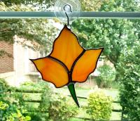 Fall Leaf Stained Glass Suncatcher