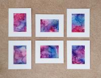 Alcohol Ink Painting Grouping, Set of 6