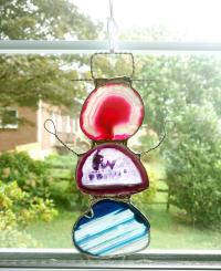 Agate Geode Snowman Suncatcher