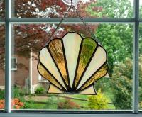 Stained Glass Clam Shell Suncatcher