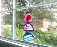 Agate Geode Snowman Suncatcher