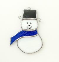 Snowman Stained Glass Suncatcher