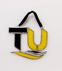 Towson University Stained Glass Suncatcher, TU Logo