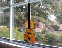Stained Glass Violin Suncatcher