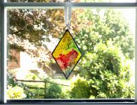 Alcohol Ink Diamond Suncatcher, Rainbow Colors