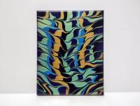 Pearlized Psychedelic Abstract Original Acrylic Painting, 8" x 10"