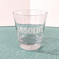 Vintage Absolut Vodka Rocks Lowball Glass,  Promotional Lowball Whiskey Old Fashioned Glass