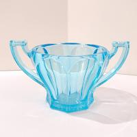 Vintage Westmoreland 1776 Colonial Aqua Blue Sugar Bowl, UV Reactive Glassware