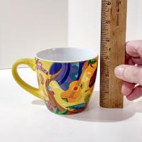 Vintage Nestle Abuelita Mexican Hot Chocolate Mug, Colorful Ceramic Coffee Tea Mug Cup
