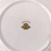Vintage Meito Adele Orleans Shape Bread Appetizer Plates, Set of 5, Purple and Yellow Violets Floral Design China