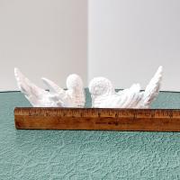 Vintage Santini White Alabaster Doves, Set of Two, Italian Love Bird Figurines