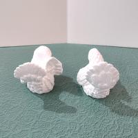 Vintage Santini White Alabaster Doves, Set of Two, Italian Love Bird Figurines