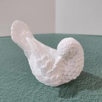 Vintage Santini White Alabaster Doves, Set of Two, Italian Love Bird Figurines