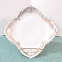 Vintage White and Gold Alka Kunst Bavarian Porcelain Plate