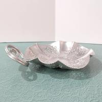Vintage Stamped Aluminum Serving Tray, Tulip Design Metal Candy Snack Dish