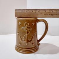 Vintage Chatham Potters Anchor Brown Ceramic Stoneware Coffee Beer Mug