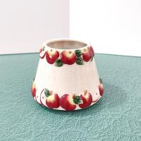 Vintage Yankee Candle Mini Ceramic Shade Jar Topper, Fall Apple Harvest Design