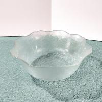 Vintage Arcoroc Fluted Salad Serving Bowl, Clear Glass Centerpiece Fruit Bowl