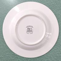 Vintage Pier 1 Ashlee Rimmed Soup Pasta Bowl, Set of 2, White Ceramic Wide Bowls