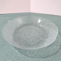 Vintage Arcoroc France Aspen Leaf Clear Glass Coupe Soup Bowl