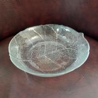 Vintage Arcoroc France Aspen Leaf Clear Glass Coupe Soup Bowl