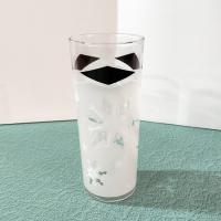 Vintage Anchor Hocking Black and White Atomic Snowflake Highball Glass