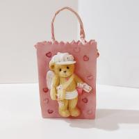 Vintage 1995 Cherished Teddies Valentines Cupid Ceramic Resin Treat Bag, Priscilla Hillman Enesco Teddy Bear Figurine