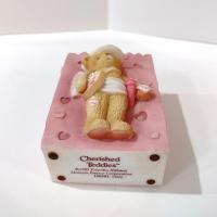 Vintage 1995 Cherished Teddies Valentines Cupid Ceramic Resin Treat Bag, Priscilla Hillman Enesco Teddy Bear Figurine