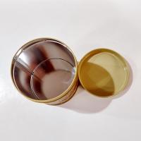 Vintage Helen Barrick Folk Art Round Tin, Welcome Home Country Cottage Storage Tin