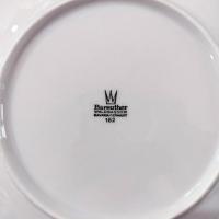 Vintage Bareuther Waldsassen Bavaria Germany Floral Dessert Salad Appetizer Plates, Set of 4, Bavarian Porcelain Flower Plates