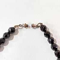 Vintage Black and Clear Beaded 18 Inch Necklace