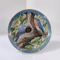 Vintage Danbury Mint Winged Treasures Bird Collector Plates, Set of Four