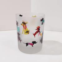 Culver Beach Dogs Frost Lowball Whiskey Rocks Old Fashioned Glass