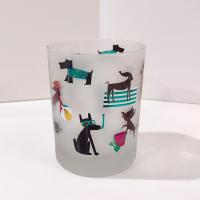 Culver Beach Dogs Frost Lowball Whiskey Rocks Old Fashioned Glass