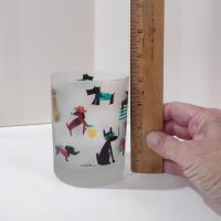 Culver Beach Dogs Frost Lowball Whiskey Rocks Old Fashioned Glass
