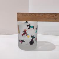 Culver Beach Dogs Frost Lowball Whiskey Rocks Old Fashioned Glass