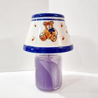 Vintage Jar Candle Ceramic Shade Jar Topper with Teddy Bear Design, Childs Room Nursery Decor