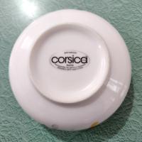 Vintage Corsica Bella Floral Ceramic Soup Salad Bowls, Set of Two, Bright Spring Flowers Candy Nut Bowls